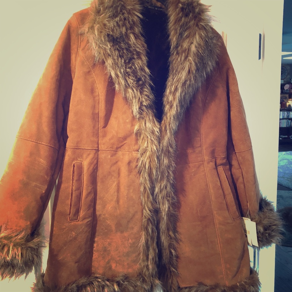 Wilson’s leather and faux fur coat
